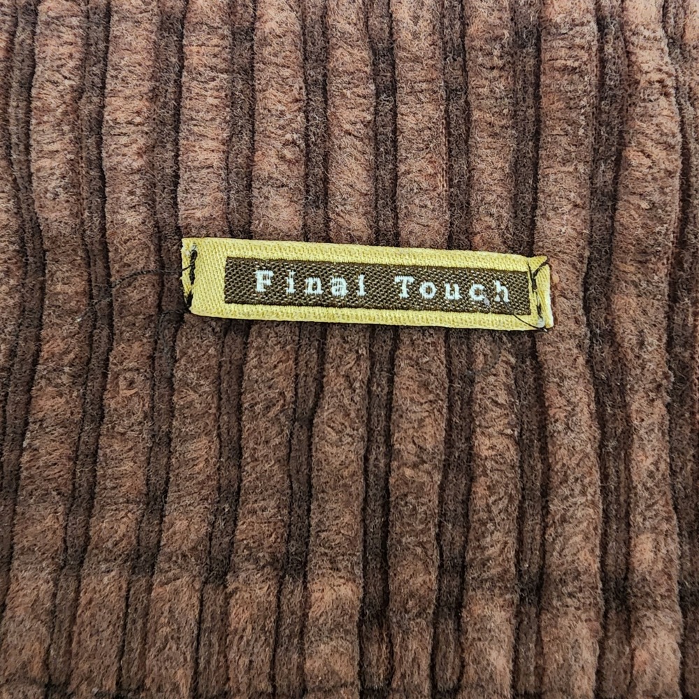 Final Touch‎ Brown Corduroy Mini Skirt Retro Pocket A Line Womens - Picture 5 of 5